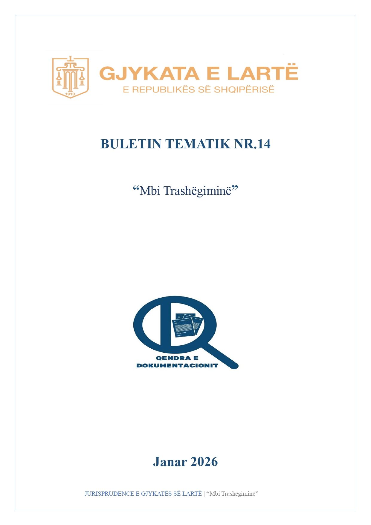 Buletini Tematik Nr. 14 - Mbi Trashegimine